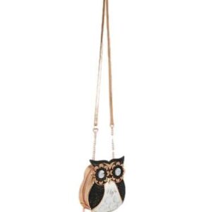 Betsey Johnson Night Owl Bag Crossbody, Black