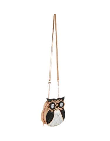 Betsey Johnson Night Owl Bag Crossbody, Black