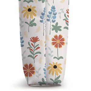Texas Wildflowers with Bluebonnets Pattern Tote Bag