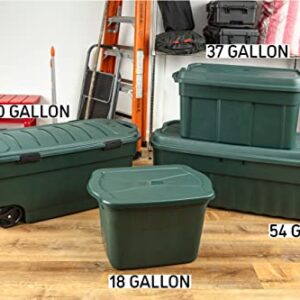 Rubbermaid ECOSense Storage Containers with Lids, 54 Gal Pack of 2, Durable and Reusable Stackable Storage Bins for Garage or Home Organization, Made From Recycled Materials