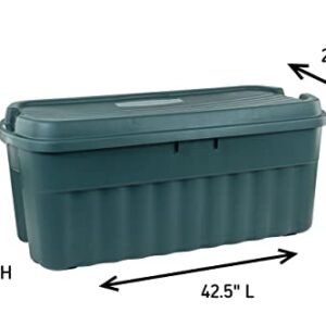 Rubbermaid ECOSense Storage Containers with Lids, 54 Gal Pack of 2, Durable and Reusable Stackable Storage Bins for Garage or Home Organization, Made From Recycled Materials