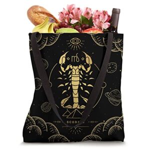 Zodiac Sign Scorpio Astrology Celestial Aesthetic Tote Bag