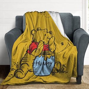 cute blanket cartoon plush soft warm print throws for bed couch chair living room 60 x 50 in