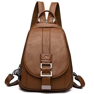 devilangel soft genuine leather backpack for women,large capacity satchel shoulder crossbody handbags for office shopping trip