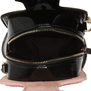 Betsey Johnson Poison/Love Potion Bottle Crossbody, Black