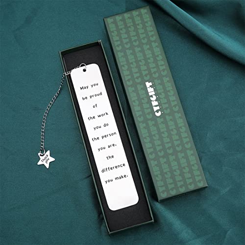 Employee Appreciation Gifts Bulk Office Team Thank You Bookmark for Coworker Women Teachers Christmas Gifts for Boss Leader Friends Going Away Leaving Retirement Gifts for Men, May You Be Proud of