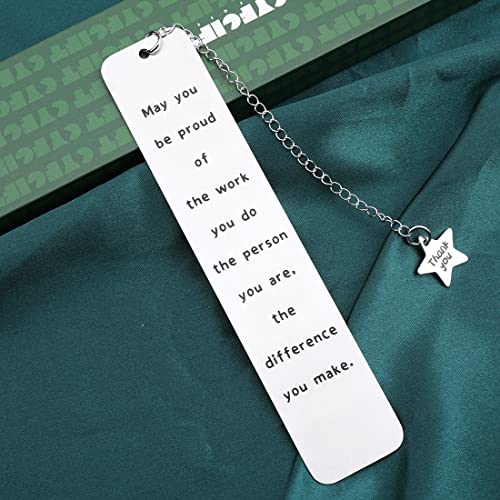 Employee Appreciation Gifts Bulk Office Team Thank You Bookmark for Coworker Women Teachers Christmas Gifts for Boss Leader Friends Going Away Leaving Retirement Gifts for Men, May You Be Proud of