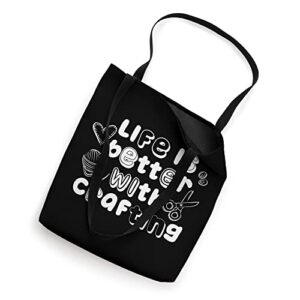 Life With Crafting Hobby Crafter Needlework Tote Bag