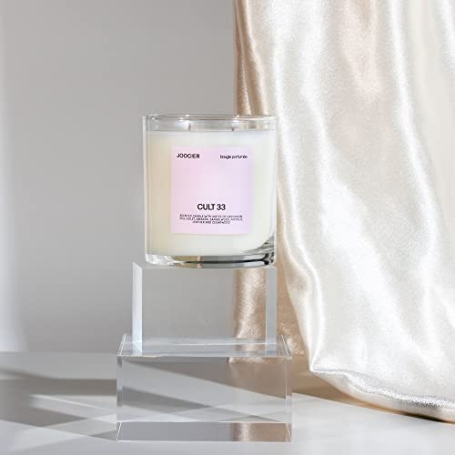 JOOCIER | Cult 33 Candle-Sandalwood, Papyrus, Leather, Cedarwood | Santal 33 Fragrance Inspired Candle 10 oz 70+ Hour Burn time Double Wick Luxury Home Fragrance Scented Candle Home décor Non Toxic