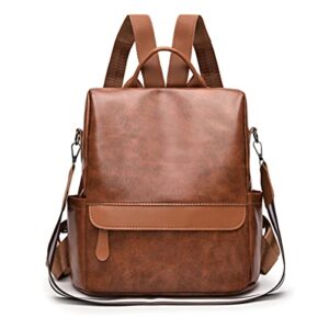 fashion backpack purse for women soft pu leather medium size shoulder bag, ladies satchel travel bags