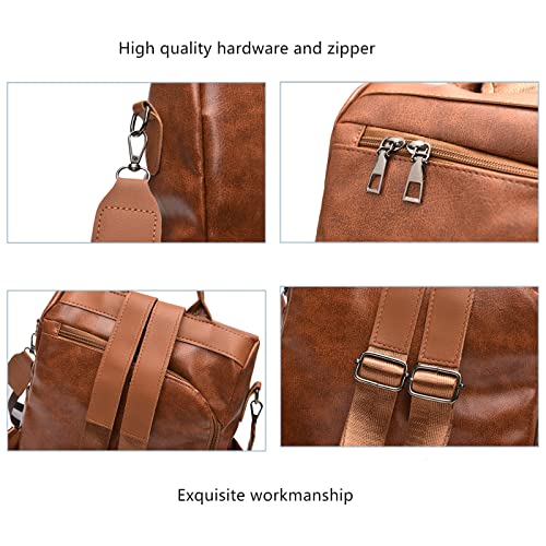 fashion Backpack Purse for women soft PU Leather medium size Shoulder Bag, Ladies Satchel travel Bags