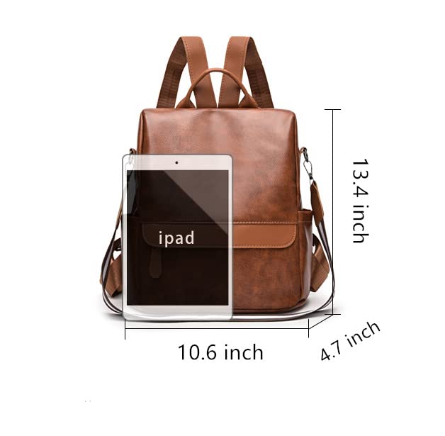 fashion Backpack Purse for women soft PU Leather medium size Shoulder Bag, Ladies Satchel travel Bags