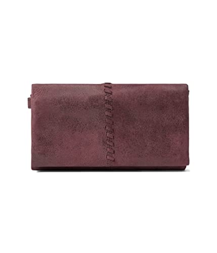 HOBO Keen Wallet For Women - Snap Closure With Exterior Back Slip Pocket, Compact and Practical Easy Carry Wallet Plum One Size One Size