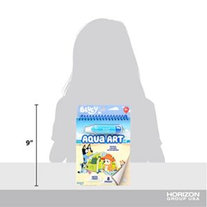 Bluey Aqua Art, Includes 4 Reusable Pages of Water Art & Water Pen, Color with Water Book, Water Reveal Activity Book, Paint with Water Books, Water Doodle Book, Reusable No-Mess Art Book