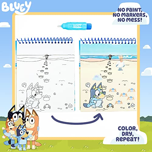 Bluey Aqua Art, Includes 4 Reusable Pages of Water Art & Water Pen, Color with Water Book, Water Reveal Activity Book, Paint with Water Books, Water Doodle Book, Reusable No-Mess Art Book