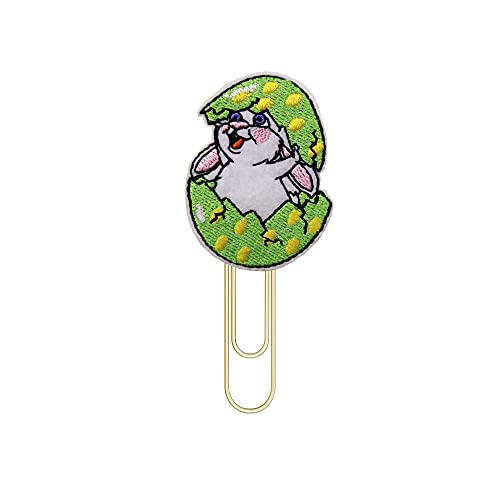 ReelFun Rabbit Hiding in Eggshell Planner Paper Clips, Bookmark, Back to School Supplies