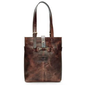 luxeoria genuine leather tote bag for women shoulder handbag swanky deep brown