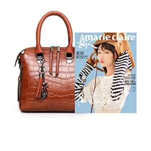 Women Fashion Handbags Wallet Tote Bag Shoulder Bag Top Handle Satchel Purse Set 4pcs (Red)