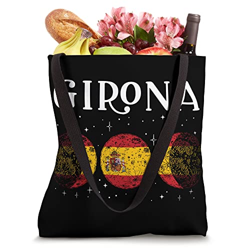 Girona Spanish Flag Vacation Spain Souvenir Tote Bag