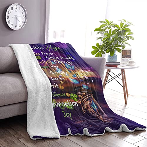 Onecmore Get Well Soon Gifts Throw Blanket,Healing Warm Hugs Gifts Blanket,Sympathy Gifts Cancer Chemo Survivor Caring Gifts for Love Support Strength for Women Men Frien (tq1,50"x 60")