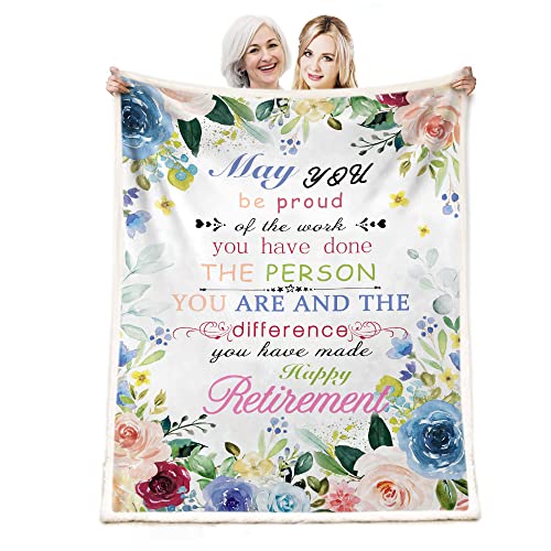 Onecmore Retirement Gifts for Women 2022 Throw Blanket,Retirement Appreciation Gifts for Boss Coworkers,Retire Party Gifts for Friends,Grandma,Teachers,Nurses Soft Throw Blankets (retire1,50"x 60")