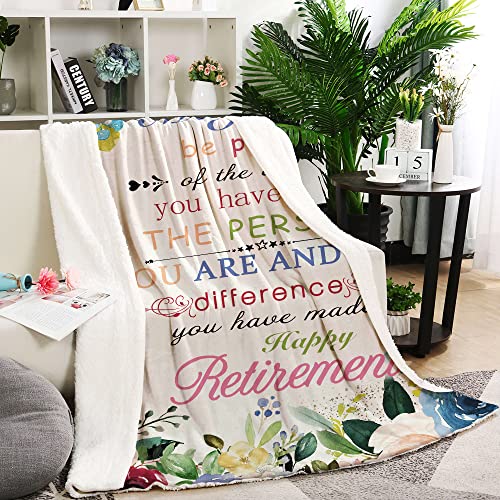 Onecmore Retirement Gifts for Women 2022 Throw Blanket,Retirement Appreciation Gifts for Boss Coworkers,Retire Party Gifts for Friends,Grandma,Teachers,Nurses Soft Throw Blankets (retire1,50"x 60")