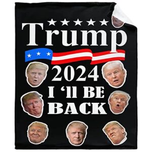 multi-style trump 2024 i will back blanket throw fleece lightweight plush fuzzy cozy soft blankets and throws for sofa/couch 30x40in for 1-5 toddler/puppy