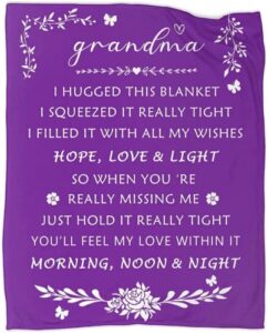 i love you grandma gift blanket soft throw great grandmother gifts for grandma nana gifts from grandkids for birthday mothers day wrap your grandmother with love and inspirational words 50″ x 60″