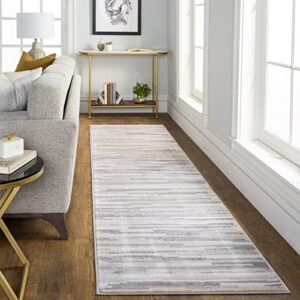 Mark&Day Area Rugs, 5x7 Orvelte Modern Medium Gray/Tan/White Area Rug, Gray/Black/White Carpet for Living Room, Bedroom or Kitchen (5'3" x 7'1")