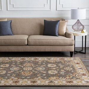 mark&day area rugs, 2×8 paris traditional khaki runner area rug, brown/white/beige carpet for hallway, bedroom or kitchen (2’6″ x 8′ runner)