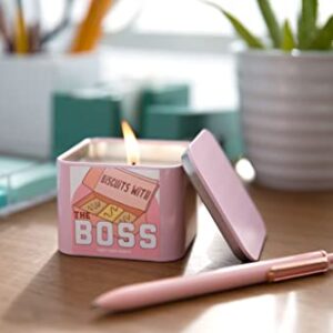 Biscuits with the Boss Candle - Soy wax Hand Poured into Pink Tin - Lasso