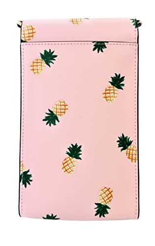 Kate Spade New York Staci North South Phone Printed Crossbody (Pineapple Pink Multi)