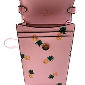 Kate Spade New York Staci North South Phone Printed Crossbody (Pineapple Pink Multi)