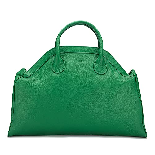 Women Handbag Genuine Leather Handbag Large-capacity Tote Bags Handbags-Green