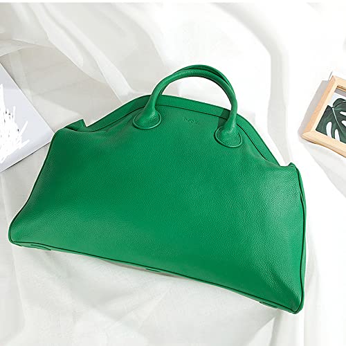 Women Handbag Genuine Leather Handbag Large-capacity Tote Bags Handbags-Green