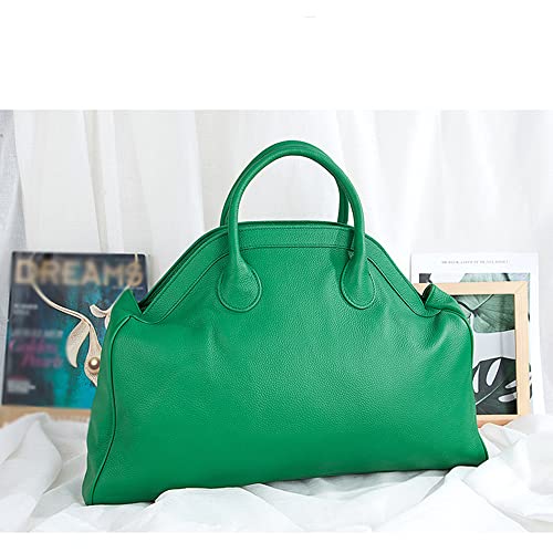 Women Handbag Genuine Leather Handbag Large-capacity Tote Bags Handbags-Green