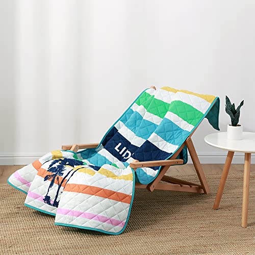 Berkshire Blanket & Life is Good Outdoor Throw | Packable Water Repelling Tear Resistant Camping Picnic Blanket | Stripe| 55" x 70"