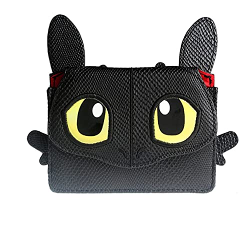 Toothless the King of Dragons Movie Character Face Wallet