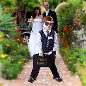 Keymall Ring Bearer Wedding Ring Security Box Include Special Agent ID Card Shades Ring Box For Kids Ring Bearer Proposal Gift (Set A)