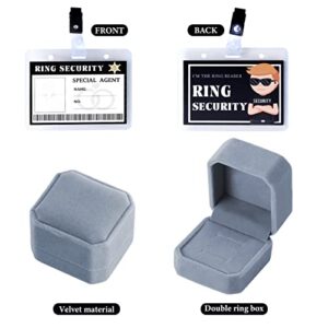 Keymall Ring Bearer Wedding Ring Security Box Include Special Agent ID Card Shades Ring Box For Kids Ring Bearer Proposal Gift (Set A)