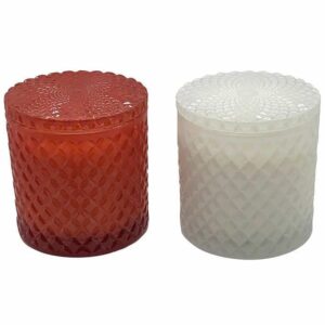 sea & sand scented candles, 2-piece honeycrisp harvest & classic linen 15-oz. each, orange