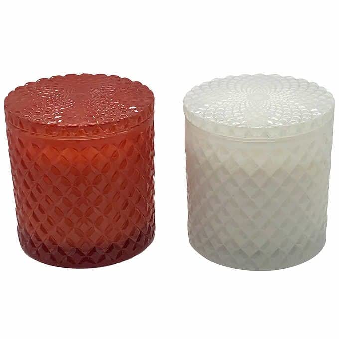 Sea & Sand Scented Candles, 2-Piece Honeycrisp Harvest & Classic Linen 15-oz. Each, Orange