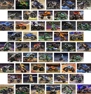 liya 50pcs monster truck wall collage kit – 4×6 inch – monster truck wall decor, posters for boys room, monster trucks aesthetic pictures decorations, monster truck room decor for boys, monster jam posters for room bedroom playroom wall art birthday party