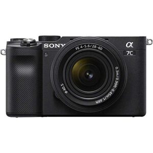 Sony Alpha a7C Mirrorless Digital Camera with 28-60mm Lens (Black) (ILCE7CL/B) + 64GB Memory Card + NP-FZ-100 Battery + Corel Photo Software + Case + External Charger + Card Reader + More (Renewed)