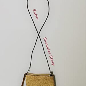 ViJade Handmade Seagrass Woven Straw Wallet Purse Handbag with Fabric Lining for Varied Occasions and Lifestyles