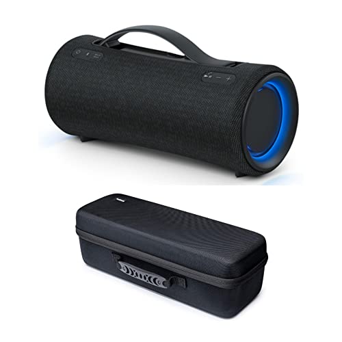 Sony SRS-XG300 X-Series Wireless Portable-Bluetooth Party-Speaker (Black) Bundle with Knox Gear Hard Travel Case (2 Items)