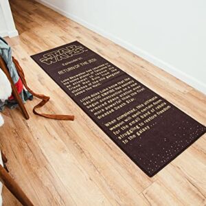 Star Wars: Return of the Jedi Title Crawl Printed Area Rug | Indoor Floor Mat, Accent Rugs For Living Room and Bedroom, Home Decor For Kids Playroom | Movie Gifts And Collectibles | 27 x 77 Inches