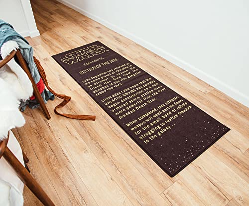 Star Wars: Return of the Jedi Title Crawl Printed Area Rug | Indoor Floor Mat, Accent Rugs For Living Room and Bedroom, Home Decor For Kids Playroom | Movie Gifts And Collectibles | 27 x 77 Inches