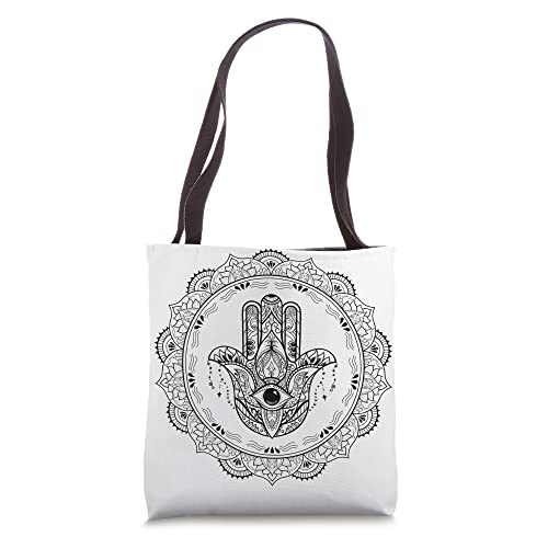 Evil eye amulet, Hamsa hand of Protection Tote Bag