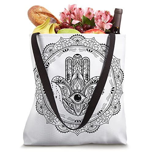 Evil eye amulet, Hamsa hand of Protection Tote Bag